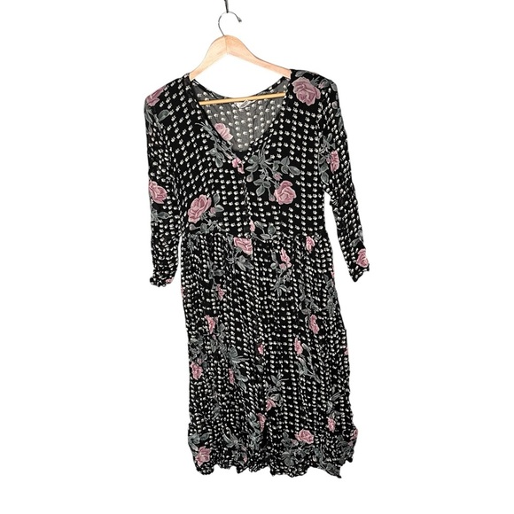 Star of India x Vintage Viscose Floral Button Dress - Picture 2 of 9